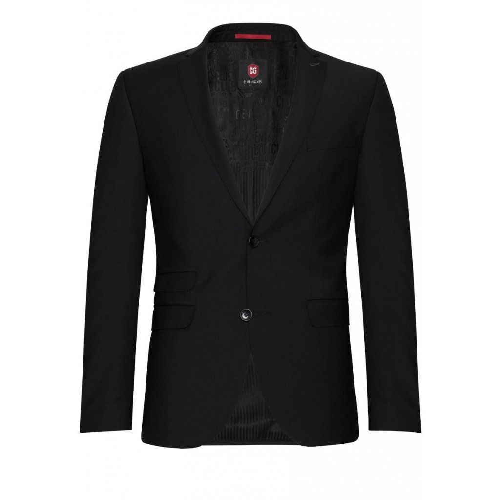 Club of Gents Cliff - čierne pánske oblekové sako, nadmerná veľkosť