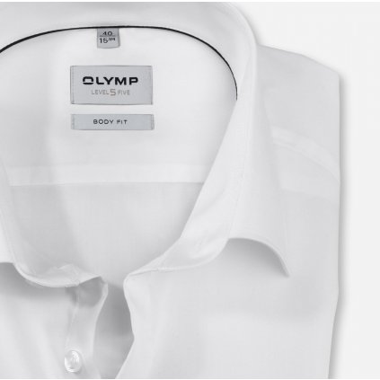 Luxusná biela spoločenská košeľa s manžetou OLYMP predĺžený rukáv, slim