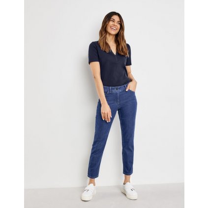 Dámske modré 7/8 slim džínsy GERRY WEBER