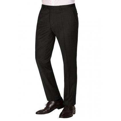Club of Gents Archiebald - čierne pánske oblekové nohavice, nadmerná veľkosť