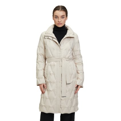 Dámsky smotanový páperový plášť BETTY BARCLAY (Veľkosť 36)