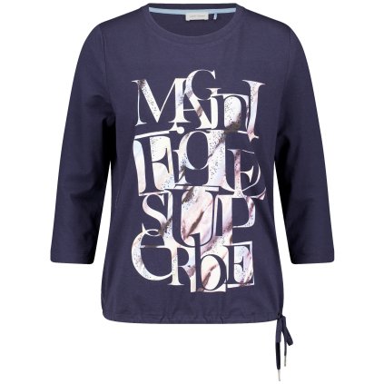 Dámske modré tričko s potlačou GERRY WEBER (Veľkosť 38)