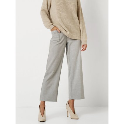 Dámske sivé rozšírené 7/8 nohavice TONI (Veľkosť 36)