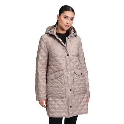 Dámska ľahká béžová predĺžená bunda BETTY BARCLAY 88cm (Veľkosť 38)