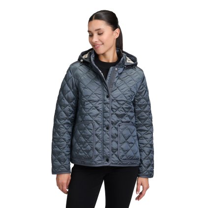 Dámska ľahká modrá prešívaná bunda BETTY BARCLAY 62cm (Veľkosť 38)