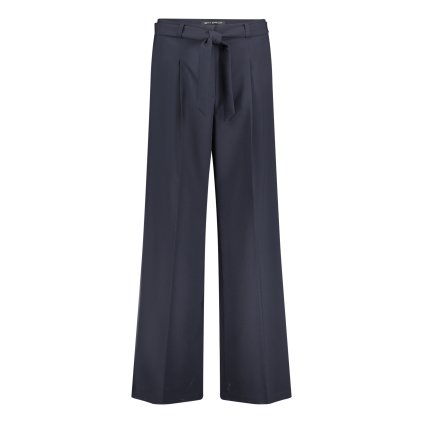 Dámske modré elastické nohavice s mašľou BETTY BARCLAY (Veľkosť 34)