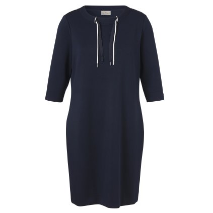 Dámske tmavomodré úpletové šaty s 3/4 rukávom VIA APPIA (Veľkosť 34)