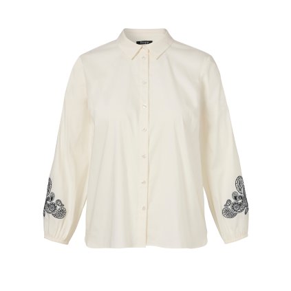 Dámska smotanová blúzka s výšivkou FRAPP (Veľkosť 38)