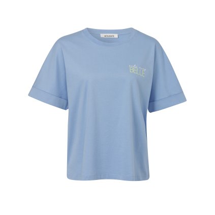 Dámske bledomodré bavlnené tričkos krátkym rukávom EISZEIT (Veľkosť 36)