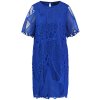Dámske modré krajkové šaty TAIFUN (Veľkosť 34)