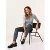 Dámske antracitové úzke elastické nohavice GERRY WEBER (Veľkosť 36)