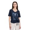 Dámske modré tričko s potlačou BETTY BARCLAY (Veľkosť 36)