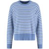 Dámsky modrý pásikavý pulóver TAIFUN (Veľkosť 34)