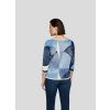 Dámsky modrý pulóver so vzorom RABE (Veľkosť 36)
