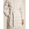 Dlhá páperová smotanová bunda s kapucou a opaskom BEAUMONT (Veľkosť 42)