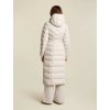 Dlhá páperová smotanová bunda s kapucou a opaskom BEAUMONT (Veľkosť 42)