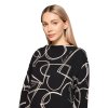 Dámska čierna mikina s geometrickým vzorom SO COSY (Veľkosť 38)