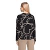 Dámska čierna mikina s geometrickým vzorom SO COSY (Veľkosť 38)