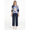 Dámske modré elastické nohavice s mašľou BETTY BARCLAY (Veľkosť 34)