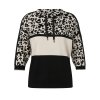Dámsky viacfarebný pulóver so zvieracím vzorom VIA APPIA (Veľkosť 36)