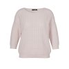 Dámsky ružový bavlnený pulóver s 3/4 rukávom FRAPP (Veľkosť 36)