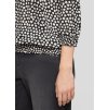 Dámske čierne bodkované tričko do gumičky RABE (Veľkosť 36)
