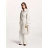 Dámsky smotanový plášť s opaskom trenčkot BEAUMONT (Veľkosť 36)