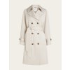 Dámsky smotanový plášť s opaskom trenčkot BEAUMONT (Veľkosť 36)