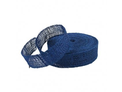 stuha z juty modra 3 5 cm 1 m