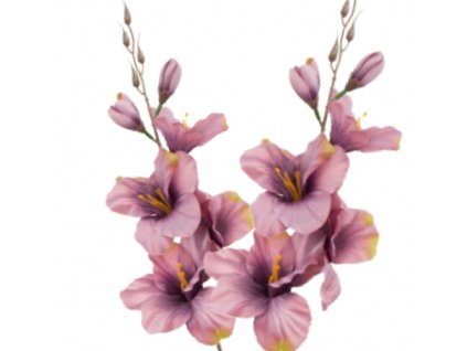 umela gladiola satenova fialovozelena 54 cm
