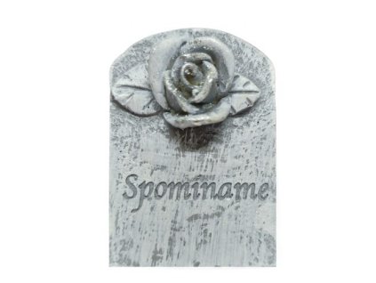 dekoracia s ruzou spominame 6 cm 1 ks