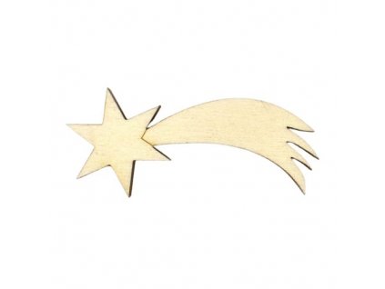 drevena dekoracia kometa 10 cm