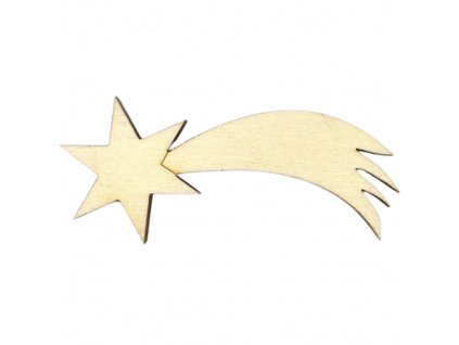 drevena dekoracia kometa