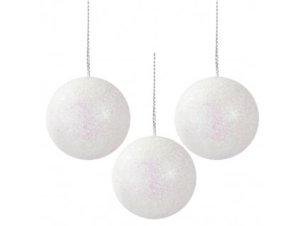 vianocne gule biele 4 cm 12 ks