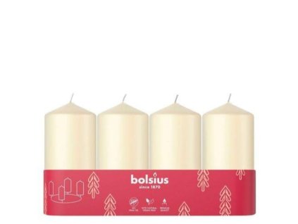 sviecky bolsius advent vianocne kremove 48 x 100 mm bal 4 ks ST