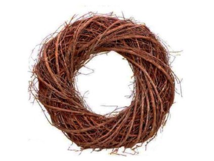 pruteny veniec strapaty hnedy 30 cm