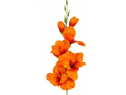 umela gladiola satenova oranzova 54 cm