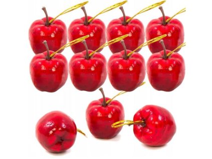 cervene jablka so snurkou 2,5 cm 18 kusov