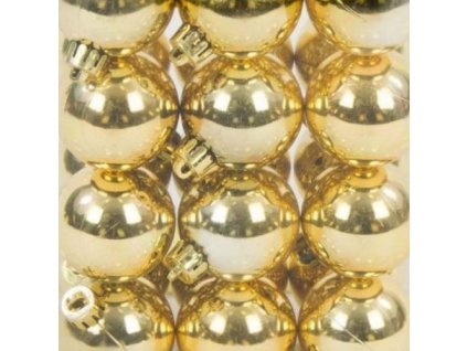vianocne gule zlate leskle 4 cm 24 ks