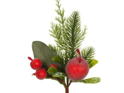 umela vetvicka s jablckom 30 cm