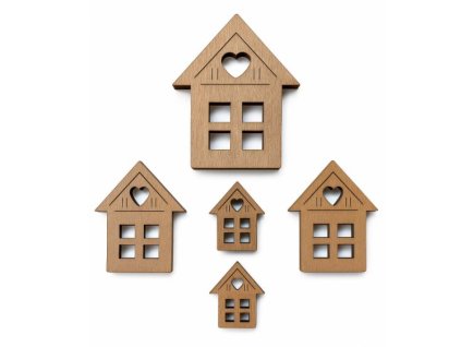 drevene domceky 5 ks