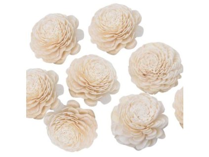 dekoracia ruzicky sola beli 4 cm 10 ks