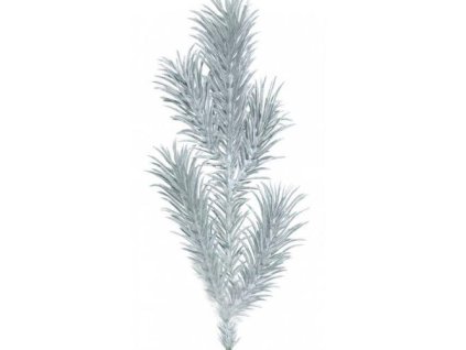 Umelá vetvička strieborno zelená 25 cm