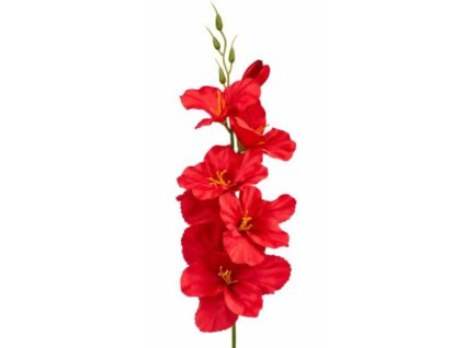umela gladiola satenova cervena 54 cm