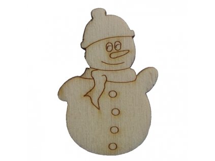 4743 drevena dekoracia snehuliak