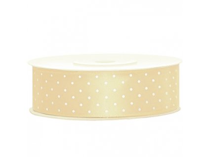 5433 stuha satenova s bodkami maslova 2 5 cm 22 m