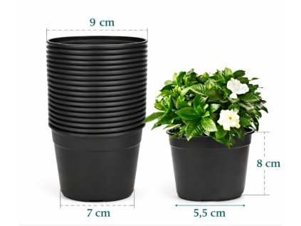 kvetinac na priesadu okruhly 9 x 8 cm 10 ks