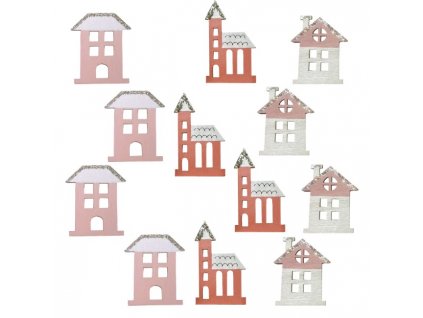 7359 dreveny domcek nalepovaci 4 5 cm 12 ks