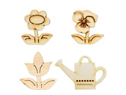 7947 drevena dekoracia zahradka 4 ks