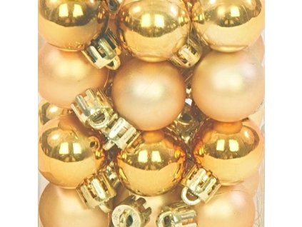 8949 vianocne gule zlate mix 2 5 cm 36 ks